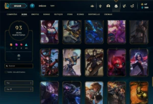 Ferro 2 com 92 Champs e 93 Skins - League of Legends LOL