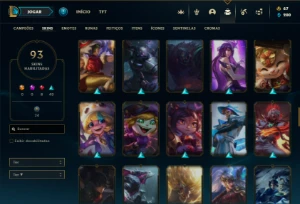 Ferro 2 com 92 Champs e 93 Skins - League of Legends LOL