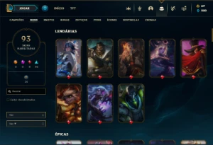 Ferro 2 com 92 Champs e 93 Skins - League of Legends LOL