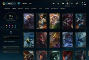 Ferro 2 com 92 Champs e 93 Skins - League of Legends LOL