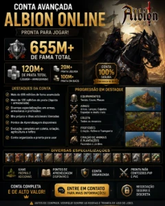 Conta Albion 655M De Fama + Prata Na Conta - Albion Online