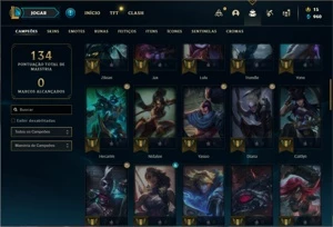 Conta Platina 4 com 61 Champs e 21 Skins - League of Legends LOL
