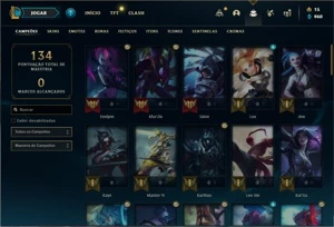Conta Platina 4 com 61 Champs e 21 Skins - League of Legends LOL