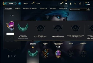 Conta Platina 4 com 61 Champs e 21 Skins - League of Legends LOL