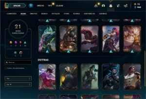 Conta Platina 4 com 61 Champs e 21 Skins - League of Legends LOL