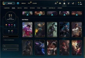 Conta Platina 4 com 61 Champs e 21 Skins - League of Legends LOL