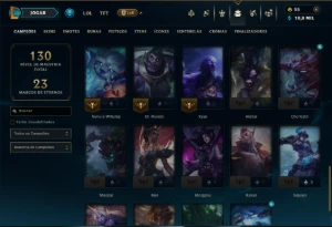 Esmeralda 4 com 45 Champs e 10 Skins - League of Legends LOL