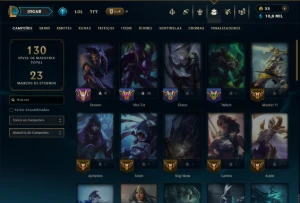 Esmeralda 4 com 45 Champs e 10 Skins - League of Legends LOL