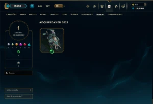 Esmeralda 4 com 45 Champs e 10 Skins - League of Legends LOL