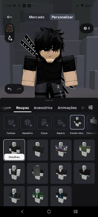 Conta de  roblox por 20 reais mais de 3000 robux