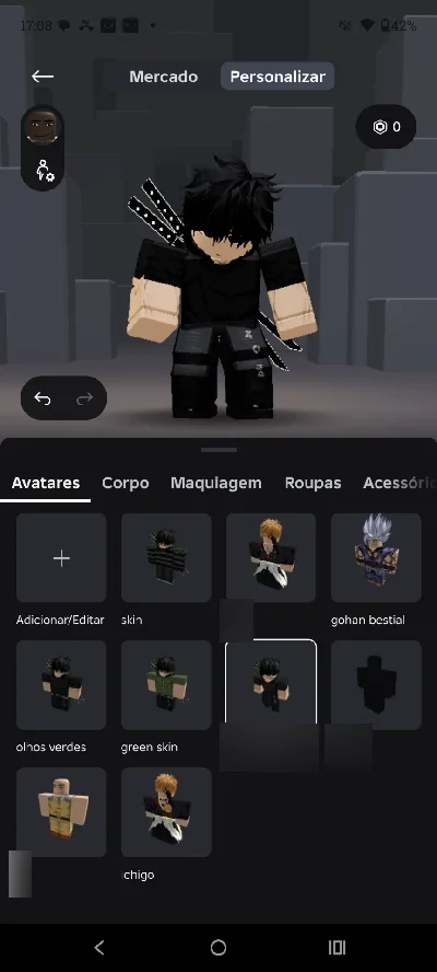 Conta de  roblox por 20 reais mais de 3000 robux