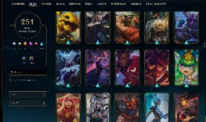conta league of legends, esmeralda 3, honra 5, 251 skins e+ LOL