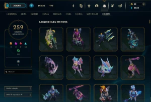 Conta criada em 2015 | 864 skins | 9k reais gastos - League of Legends LOL