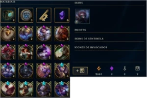 Conta com 119K IP, 63 skins, Platina II, todos campeões - League of Legends LOL