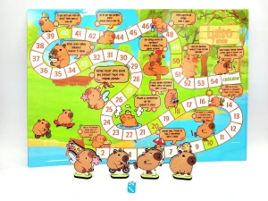 Jogo de Tabuleiro Capivaras 40 x 28 cm - Artesanato e Personalizados