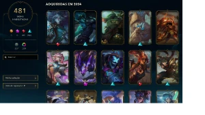 Conta De Lol 481 Skins E Todos Champs - League of Legends