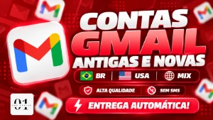 GMAIL CONTAS ANTIGAS E NOVAS | SEM SMS | [QUALIDADE PREMIUM] - Emails