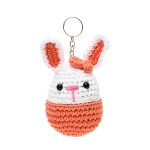 Chaveiro Coelho no Ovo Laranja - Artesanato e Personalizados
