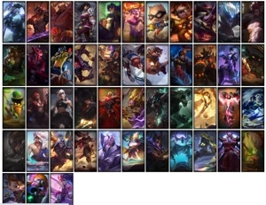 Conta bronze 1 com TODOS os champs e 181 Skins + 800 RP - League of Legends LOL