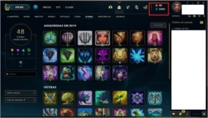 CONTA OURO, VÁRIOS CAMPEÕES, ICONES E ETC, LVL 53 - League of Legends LOL