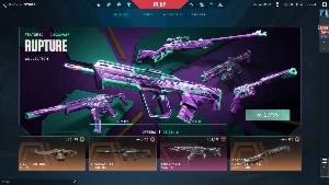 Conta de Valorant com algumas skins de gosto exótico