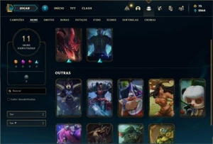 Conta Unranked com 30 Champs e 11 Skins + 2 Espolios - League of Legends LOL