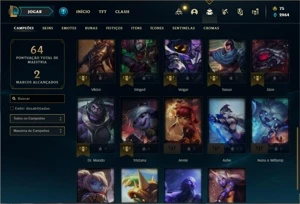 Conta Unranked com 30 Champs e 11 Skins + 2 Espolios - League of Legends LOL