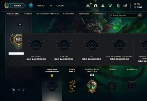 Conta Unranked com 30 Champs e 11 Skins + 2 Espolios - League of Legends LOL