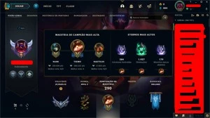Conta LoL (6 anos) - LvL 223, Skins, Icones, etc. - League of Legends