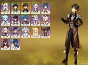 zhongli + lança celestial + venti - Genshin Impact