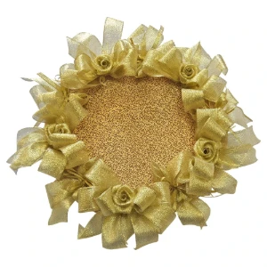 Base de Arranjo para Mesa - Dourada - Artesanato e Personalizados