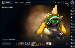 Conta de LoL/Plat 4/141 campeões/29k de ea/Rammus rei - League of Legends