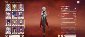 Conta Genshin Impact com Alercchino C3 + BIS + Columbina