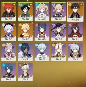 Conta perfeita 3 5* Diluc + Venti + Qiqi  + atlas arma 5 * - Genshin Impact