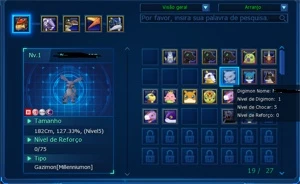Conta ladmo server omegamon relativamente forte. - Digimon Masters Online