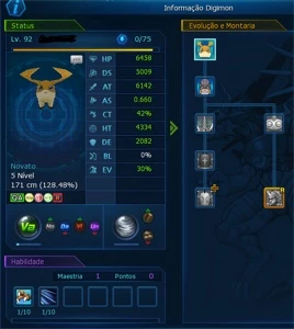 Conta ladmo server omegamon relativamente forte. - Digimon Masters Online