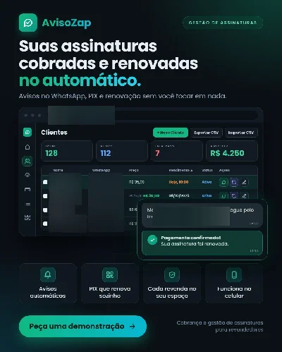 AvisoZap | Cobrança e Gestão de Assinaturas - Outros