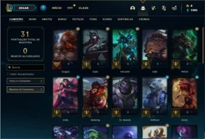 Conta Diamante 2 com 32 Champs e 2 Skins - League of Legends LOL