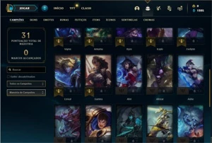 Conta Diamante 2 com 32 Champs e 2 Skins - League of Legends LOL