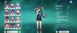 CONTA AR10 - Andarilho(Scaramouche), Mona e Qiqi - Genshin Impact