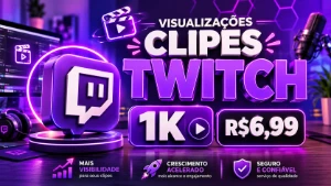 Twitch Visualizações Clipes [Entrega Rápida|Menor Preço!]🎥 - Redes Sociais