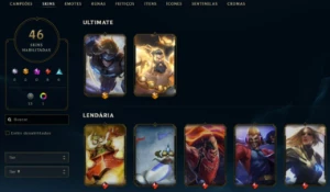 Conta League of Legends Full Acesso - 113 Champs e 46 Skins LOL