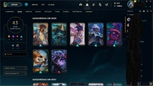 CONTA LEAGUE OF LEGENDS FERRO 2 617RP E 10KEA VARIAS SKINS LOL