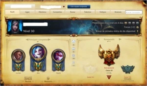 CONTA GOLD 4 - 129 CAMPEÕES 141 SKINS , 6 PÁGINASDE RUNAS - League of Legends LOL