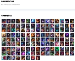 Conta Bronze 1 com 128 Champs e 143 Skins + 1 Prestigio - League of Legends LOL