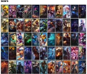 Conta Bronze 1 com 128 Champs e 143 Skins + 1 Prestigio - League of Legends LOL
