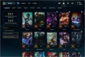 Conta Bronze 1 com 128 Champs e 143 Skins + 1 Prestigio - League of Legends LOL