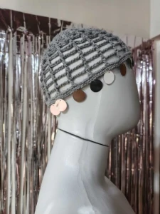 Touca Headpiece em Crochê - Artesanato e Personalizados