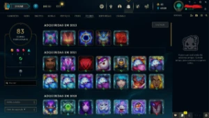 Conta league of legends plat 1 com mmr de mestre LOL