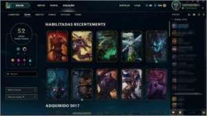 Conta league of legends prata lll com borda gold LOL